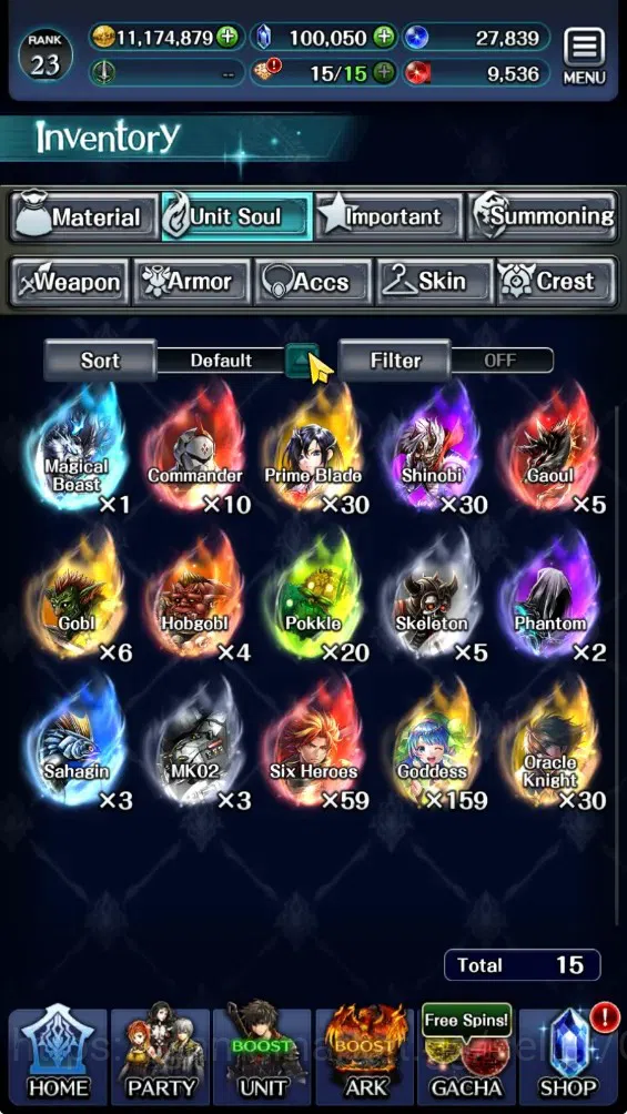 Last Cloudia Accounts Endgame GLOBAL|Rank 23|100K Cryst|Top Tier Unit (OK Ark,FG Vargas,Lonardo,Telestio,G Lilaha,SM Sera,A 20