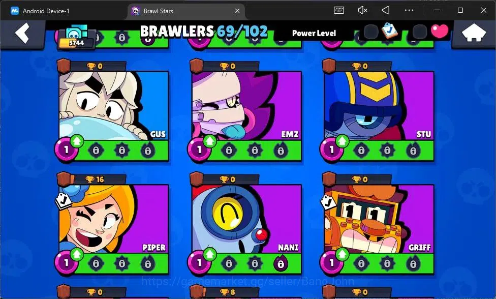Brawl Stars Accounts Android | 5744 Thropy|69 Brawler|5 Max Hypercharge image 17