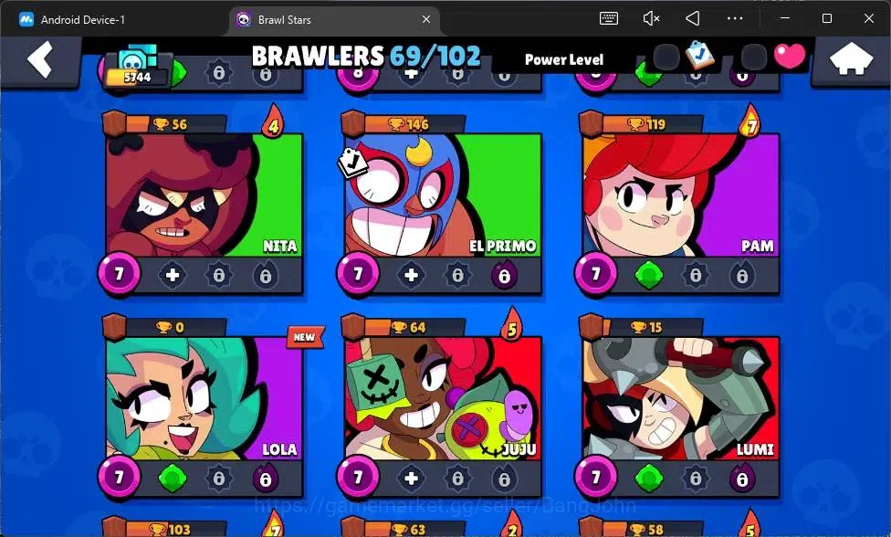 Brawl Stars Accounts Android | 5744 Thropy|69 Brawler|5 Max Hypercharge image 20
