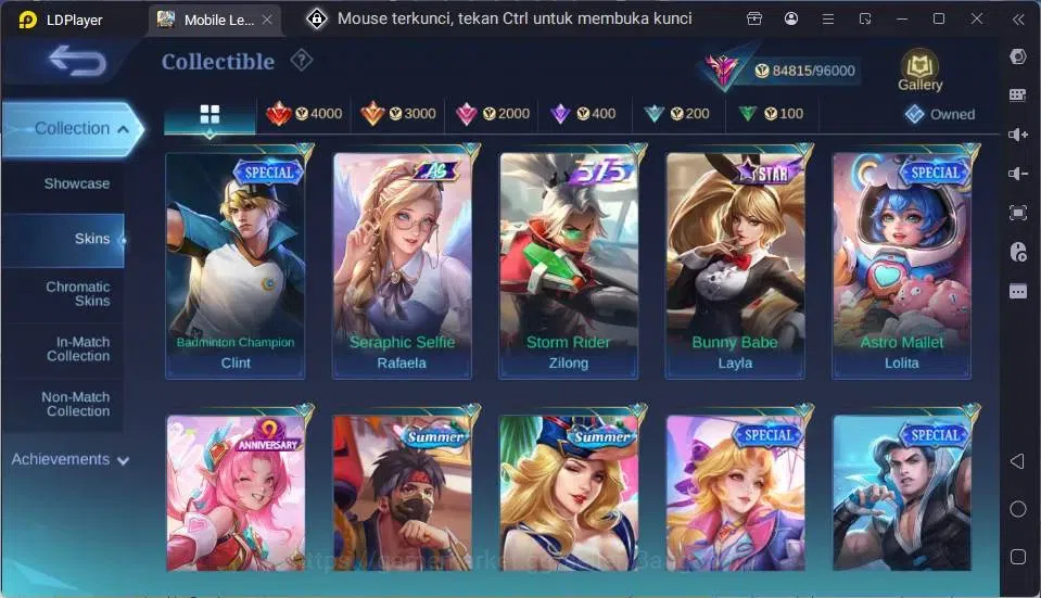 Mobile Legends: Bang Bang Accounts GLOBAL Hero 130 Skin 337 |KOF Karina|Aspirants Rub image 11