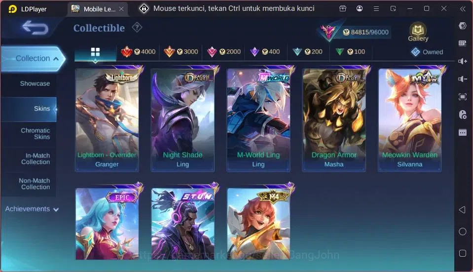 Mobile Legends: Bang Bang Accounts GLOBAL Hero 130 Skin 337 |KOF Karina|Aspirants Rub image 13