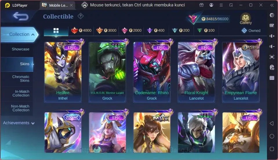 Mobile Legends: Bang Bang Accounts GLOBAL Hero 130 Skin 337 |KOF Karina|Aspirants Rub image 15