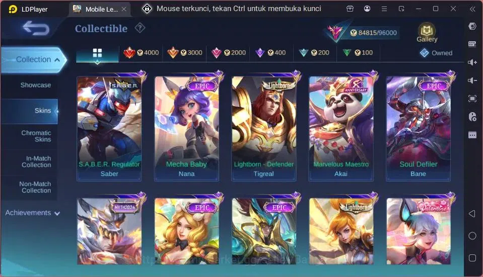 Mobile Legends: Bang Bang Accounts GLOBAL Hero 130 Skin 337 |KOF Karina|Aspirants Rub image 17