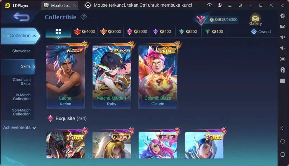 Mobile Legends: Bang Bang Accounts GLOBAL Hero 130 Skin 337 |KOF Karina|Aspirants Rub image 19