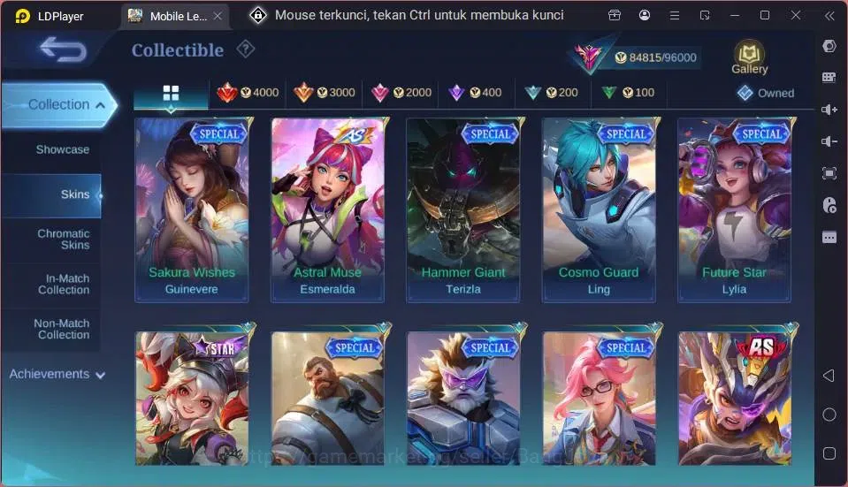 Mobile Legends: Bang Bang Accounts GLOBAL Hero 130 Skin 337 |KOF Karina|Aspirants Rub image 6