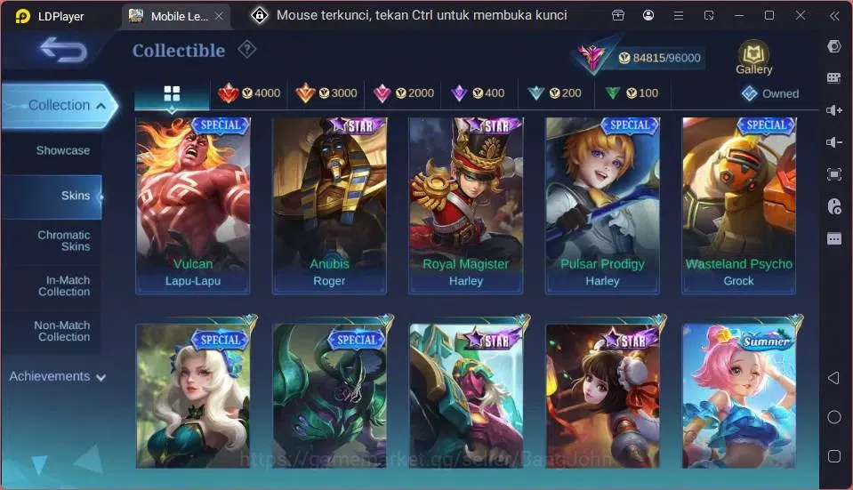 Mobile Legends: Bang Bang Accounts GLOBAL Hero 130 Skin 337 |KOF Karina|Aspirants Rub image 9