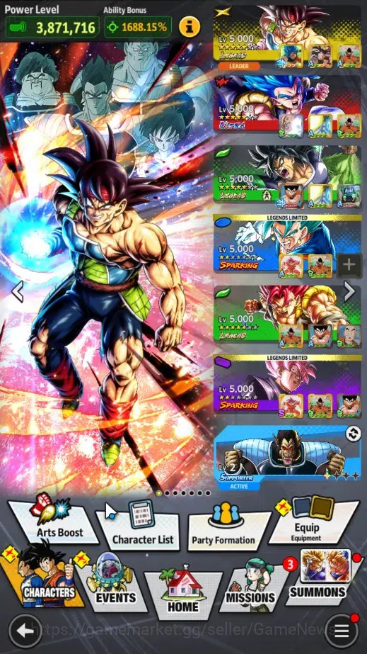 Dragon Ball Legends Accounts 46M TotalPower|LV155|4UL+3LR+17LL|SSG Shallet,Brol image 2