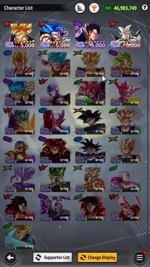 Dragon Ball Legends Accounts 46M TotalPower|LV155|4UL+3LR+17LL|SSG Shallet,Brol image 4