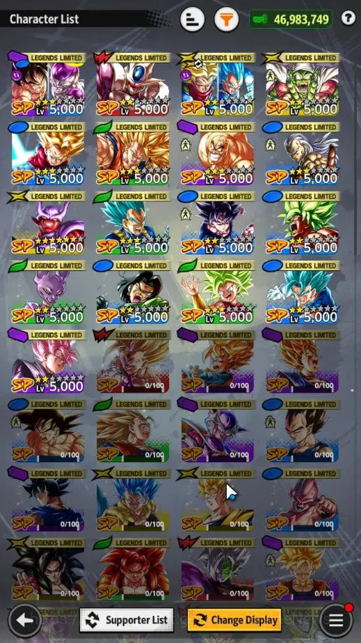 Dragon Ball Legends Accounts 46M TotalPower|LV155|4UL+3LR+17LL|SSG Shallet,Brol image 5