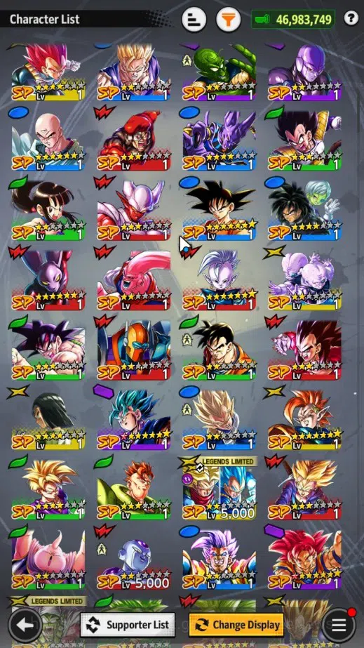 Dragon Ball Legends Accounts 46M TotalPower|LV155|4UL+3LR+17LL|SSG Shallet,Brol image 7