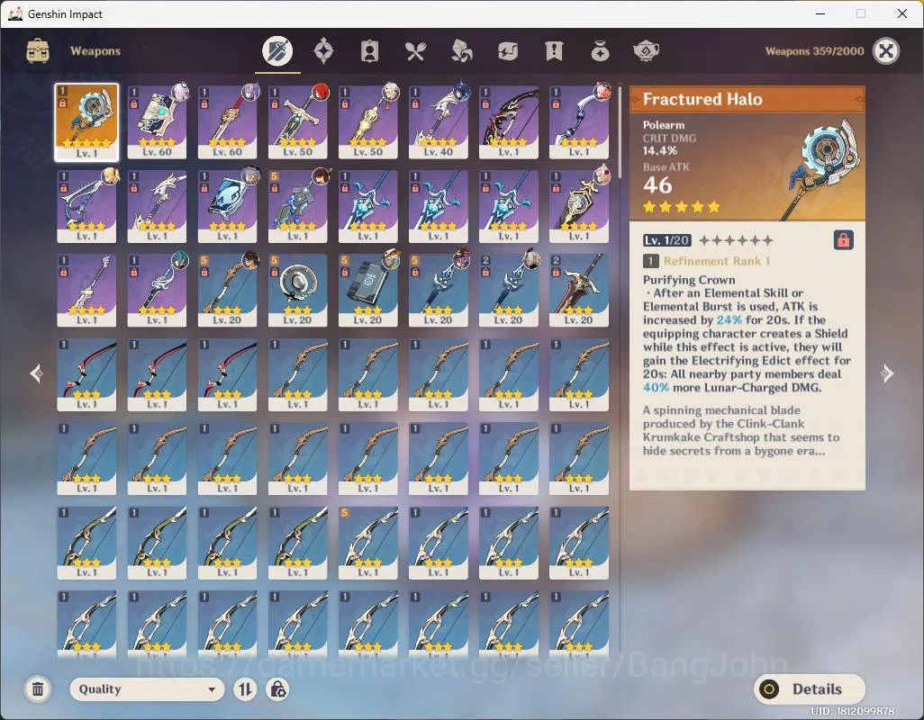 Genshin Impact Accounts ASIA|AR 43| 1 limit| Citlali,Diluc,Keqing,Qiqi,etc image 14