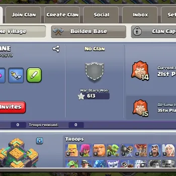 Clash of Clans Accounts High-End TH14-BH7|LVL140|BK42,AQ55,MP46,GW23,RC15|HH7|BM5|2 Legendary & 1 Gold Skin|1493 Gems|CN-On