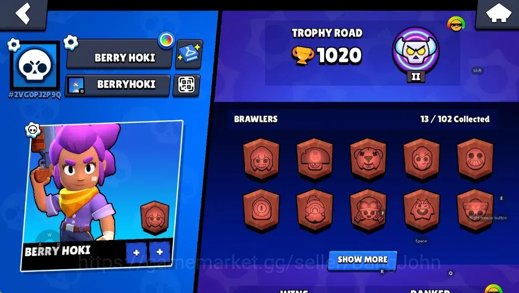 Brawl Stars Accounts Android | 1020 Thropy|13 Brawler-1 PL11+Hypercharg image 2