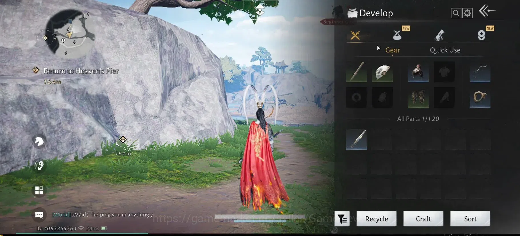 Where Winds Meet Accounts GLOBAL|Lv 5|GS 1368|Martial Destiny Set, Swaying L image 7