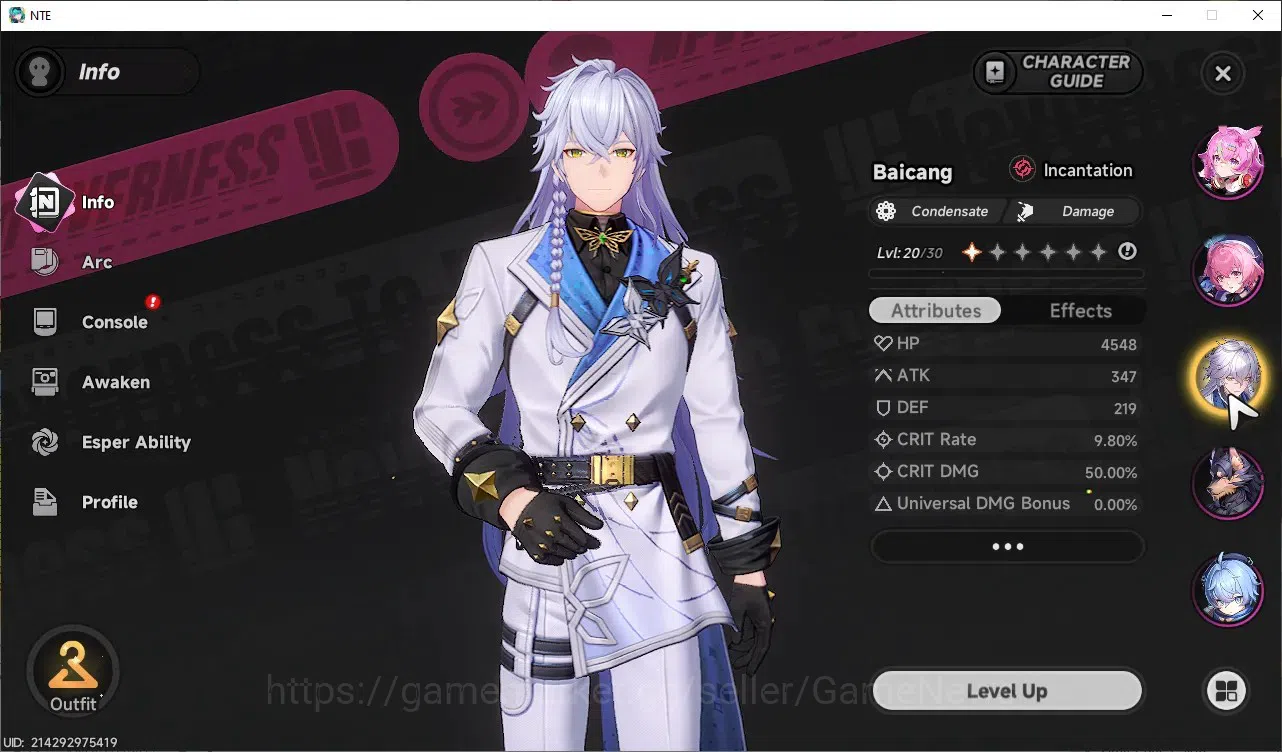 Neverness to Everness Accounts GLOBAL SEA|HL 43|TL 20|8SSR Lacrimosa,Hotori,Nanal image 11
