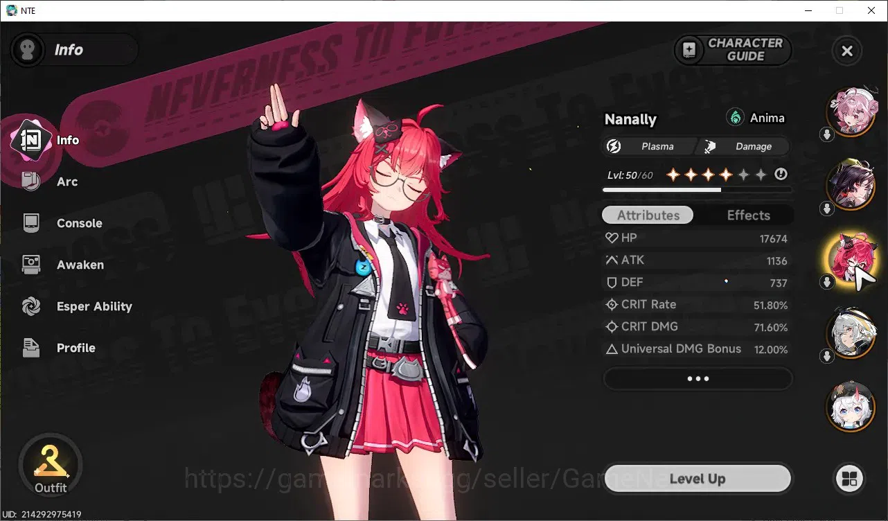 Neverness to Everness Accounts GLOBAL SEA|HL 43|TL 20|8SSR Lacrimosa,Hotori,Nanal image 5