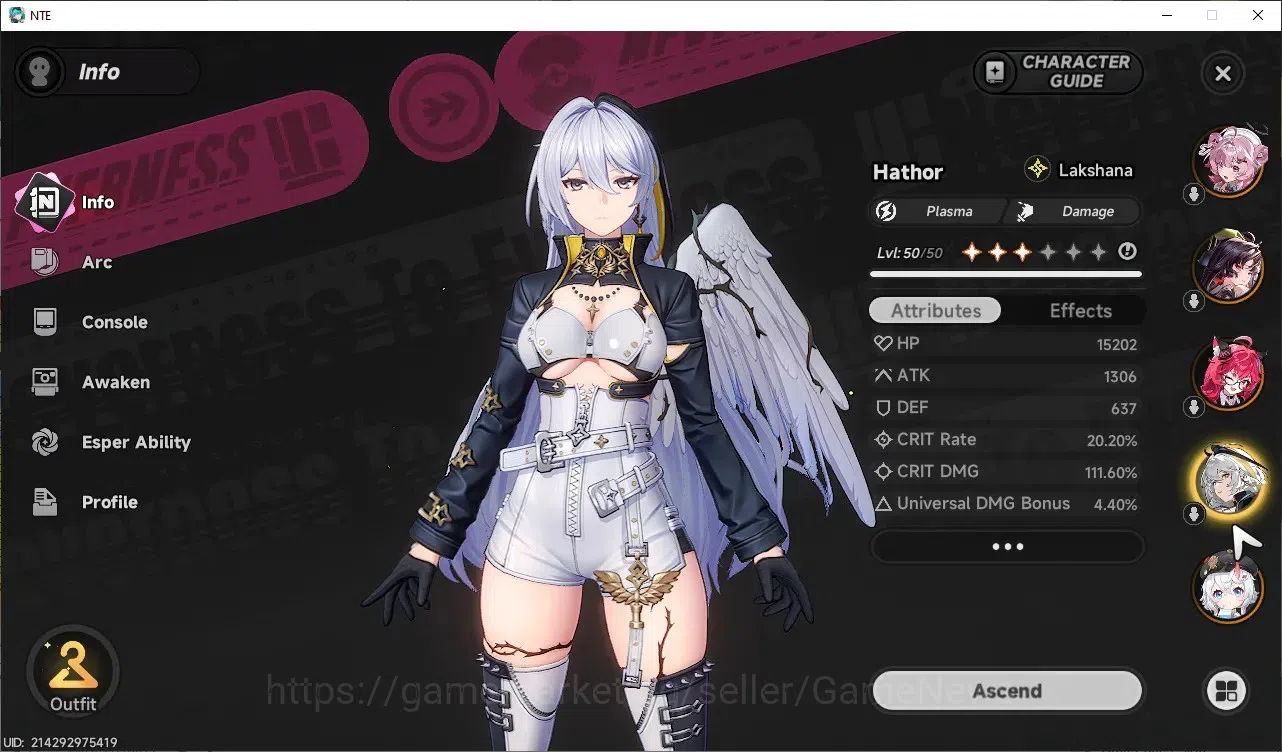 Neverness to Everness Accounts GLOBAL SEA|HL 43|TL 20|8SSR Lacrimosa,Hotori,Nanal image 7