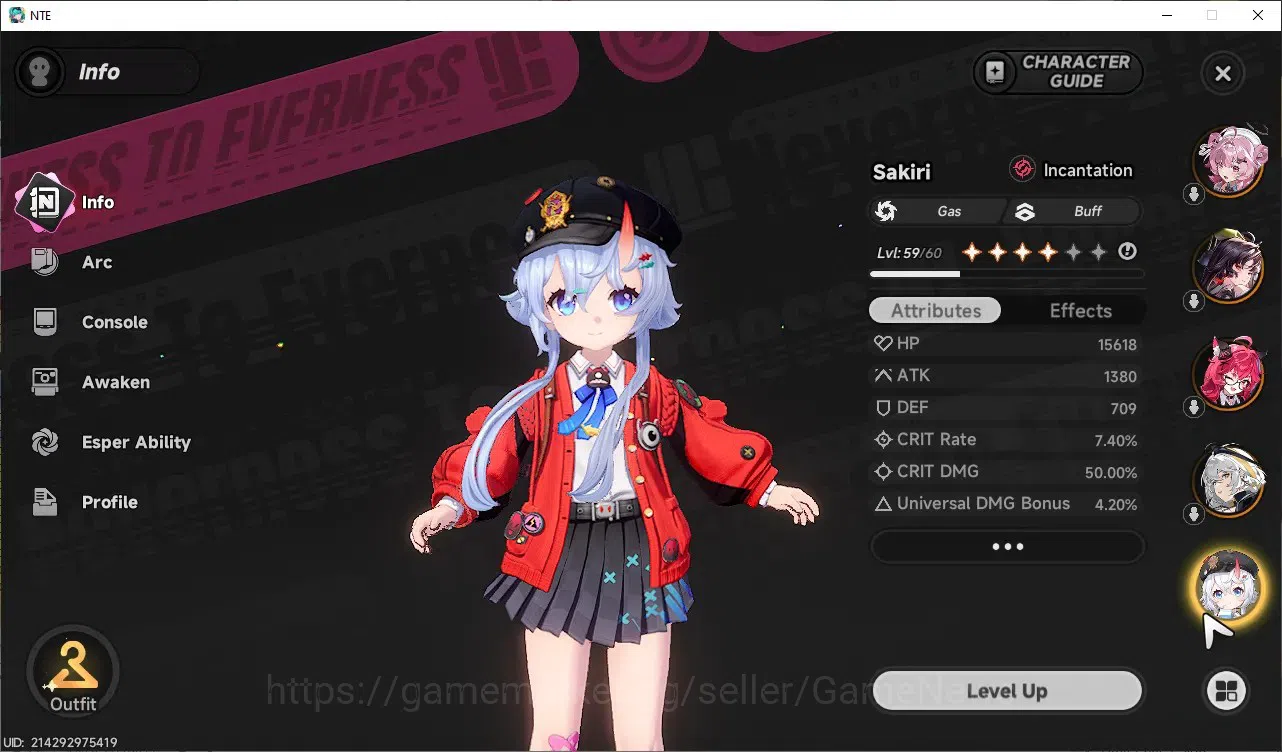 Neverness to Everness Accounts GLOBAL SEA|HL 43|TL 20|8SSR Lacrimosa,Hotori,Nanal image 8