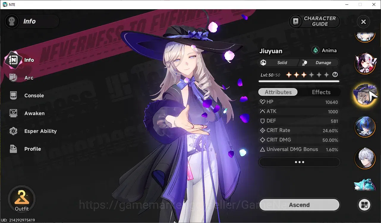 Neverness to Everness Accounts GLOBAL SEA|HL 43|TL 20|8SSR Lacrimosa,Hotori,Nanal image 9