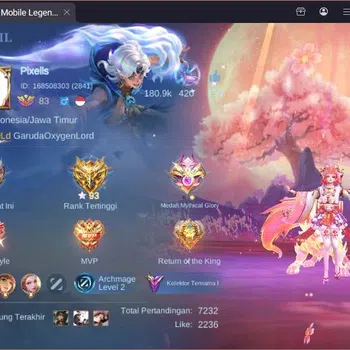Mobile Legends: Bang Bang Collector H 132|Skin 287|Magic wheel 177|Kishin Angela,Kof D image 1