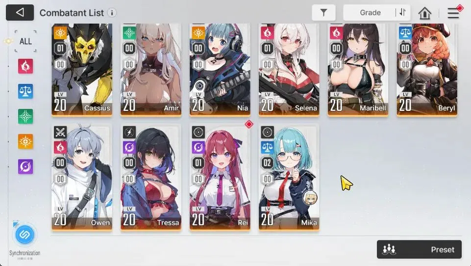 Chaos Zero Nightmare Accounts GLOBAL Lv 30|6 SSR[Veronica+Sign,Haru,Khalipe,Magna,Kayron,Luke]+10 SR[MikaM2,SelenaM1,Etc]|1 4