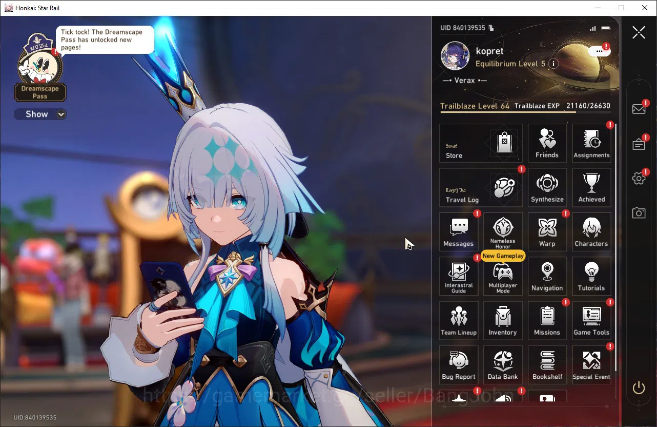 Honkai Star Rail Accounts Others ASIA TL64|6 Lim|ANAXA E2+S1|CERYDRA+Sign|Dan Heng PT|Ruan Mei|Fu Xuan|100 2