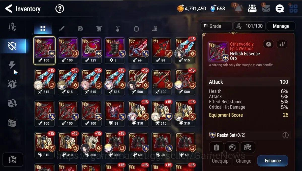 Epic Seven Accounts Starter GLOBAL|UnVerif|New Era|5 ML(RoLight,SP Phantom,LCermia,TE 14