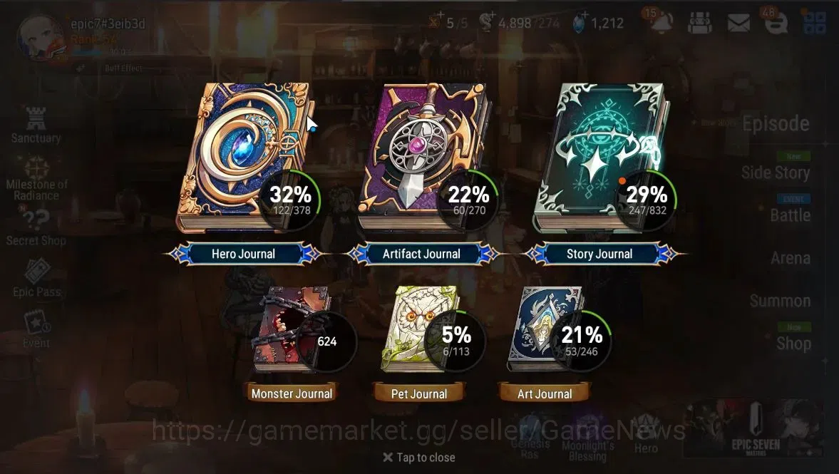 Epic Seven Accounts GLOBAL Unverif|New Era|8 ML(LOT Scales,RoLight,Bel image 3