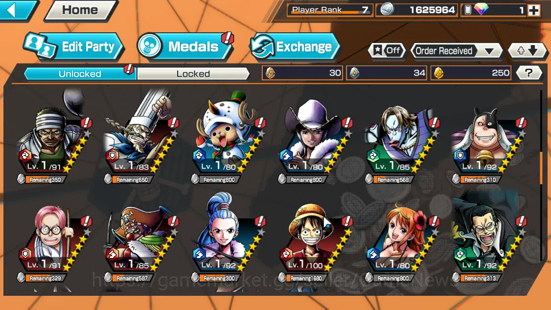 One Piece Bounty Rush Accounts Global|5EX|Bp Kuzan,AMS[Borsalino],Gp Edward Newga image 6