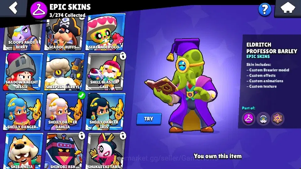 Brawl Stars Accounts 1004 Trophy|17 Brawlers 2 Max Lvl [Darryl,Shelly]| image 10