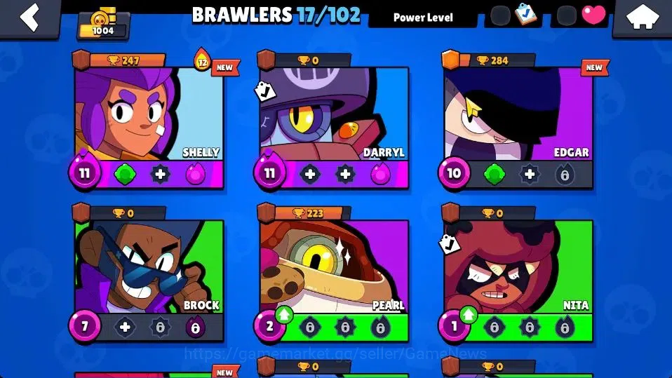 Brawl Stars Accounts 1004 Trophy|17 Brawlers 2 Max Lvl [Darryl,Shelly]| image 5