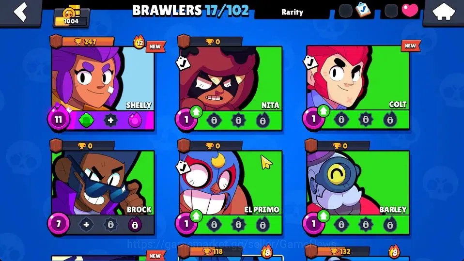 Brawl Stars Accounts 1004 Trophy|17 Brawlers 2 Max Lvl [Darryl,Shelly]| image 8