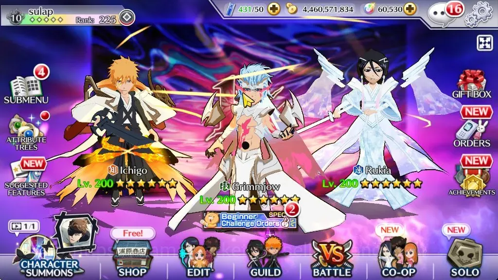 Bleach: Brave Souls Accounts Others Global|999K BP+60K Orb|EndStory|8K AccTicket|Byakuya,Rukia TYBW26|Ichiho,Rukia 1