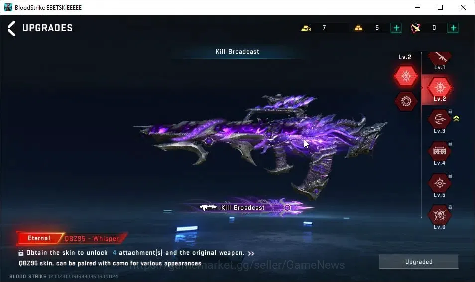 Blood Strike Accounts ASIA|2 ETERNAL[QBZ95 Lv2,KAG-6 Lv2]|ULTRA Melee Sc image 11