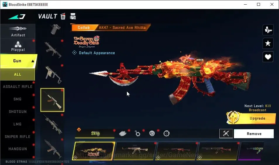 Blood Strike Accounts ASIA|2 ETERNAL[QBZ95 Lv2,KAG-6 Lv2]|ULTRA Melee Sc image 16