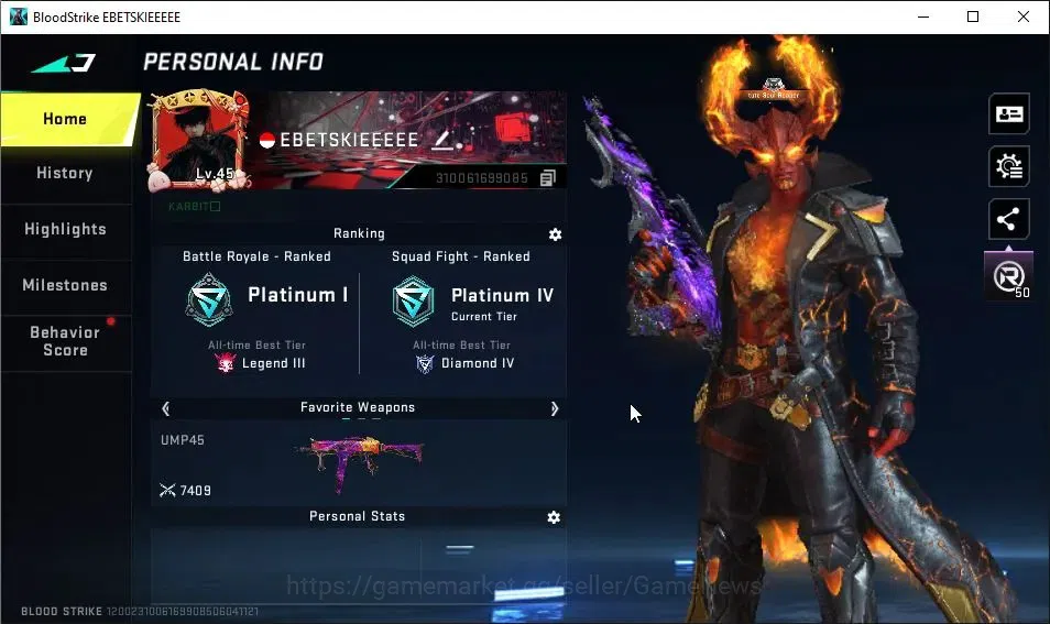 Blood Strike Accounts ASIA|2 ETERNAL[QBZ95 Lv2,KAG-6 Lv2]|ULTRA Melee Sc image 2