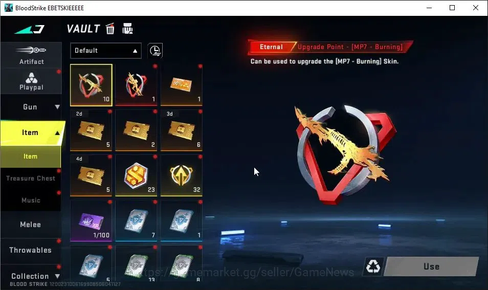 Blood Strike Accounts ASIA|2 ETERNAL[QBZ95 Lv2,KAG-6 Lv2]|ULTRA Melee Sc image 20