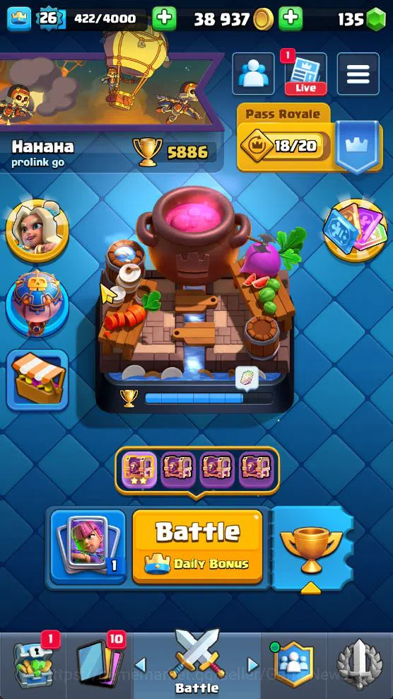 Clash Royale Accounts Lv 26|Trophy 5886|KTL 9|Limit Skin|Card 93|1 Hero image 1