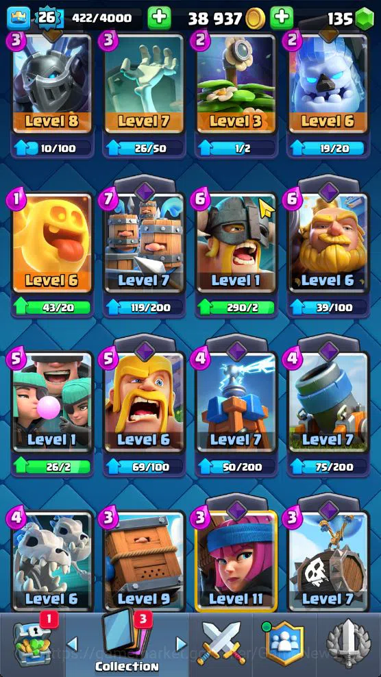 Clash Royale Accounts Lv 26|Trophy 5886|KTL 9|Limit Skin|Card 93|1 Hero image 15