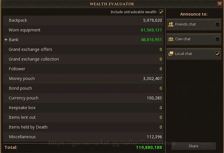 RuneScape 3 Accounts 2150 Total Level|298 Quest Points|19,8M Wealth Val image 9