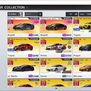 Racing Master Accounts SEA |Lvl 9|2 PL Cars ( Divo 21,Veyron Super Sport 10 )+44 Cars [Huayra