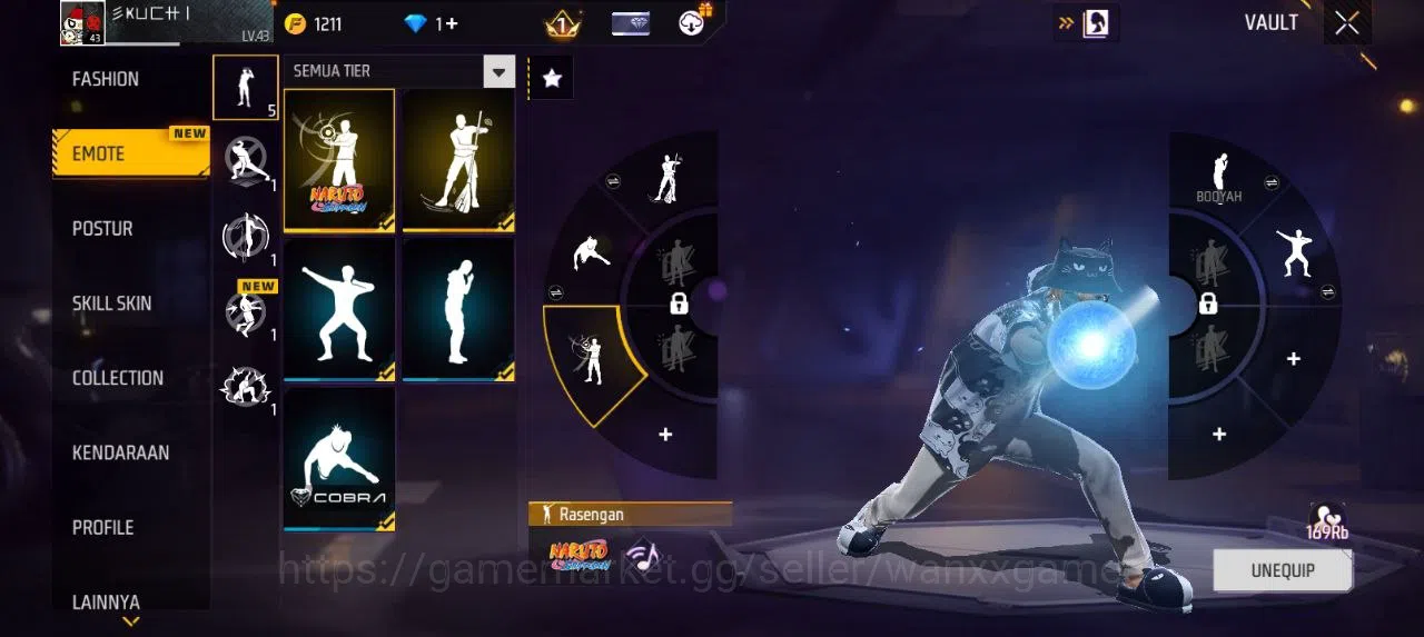 Free Fire Accounts Singapore | AKUN LVL  43 SG WINTERLANDS 2020 VAULT 32 EMOTE 5 KATANA LOBY 2 FIST 1 TAS 19 WEAPON 48 | W144 3