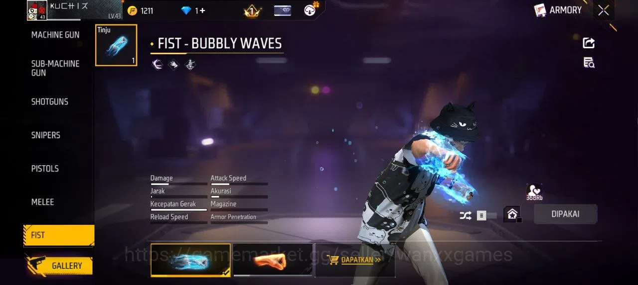 Free Fire Accounts Singapore | AKUN LVL  43 SG WINTERLANDS 2020 VAULT 32 EMOTE 5 KATANA LOBY 2 FIST 1 TAS 19 WEAPON 48 | W144 6