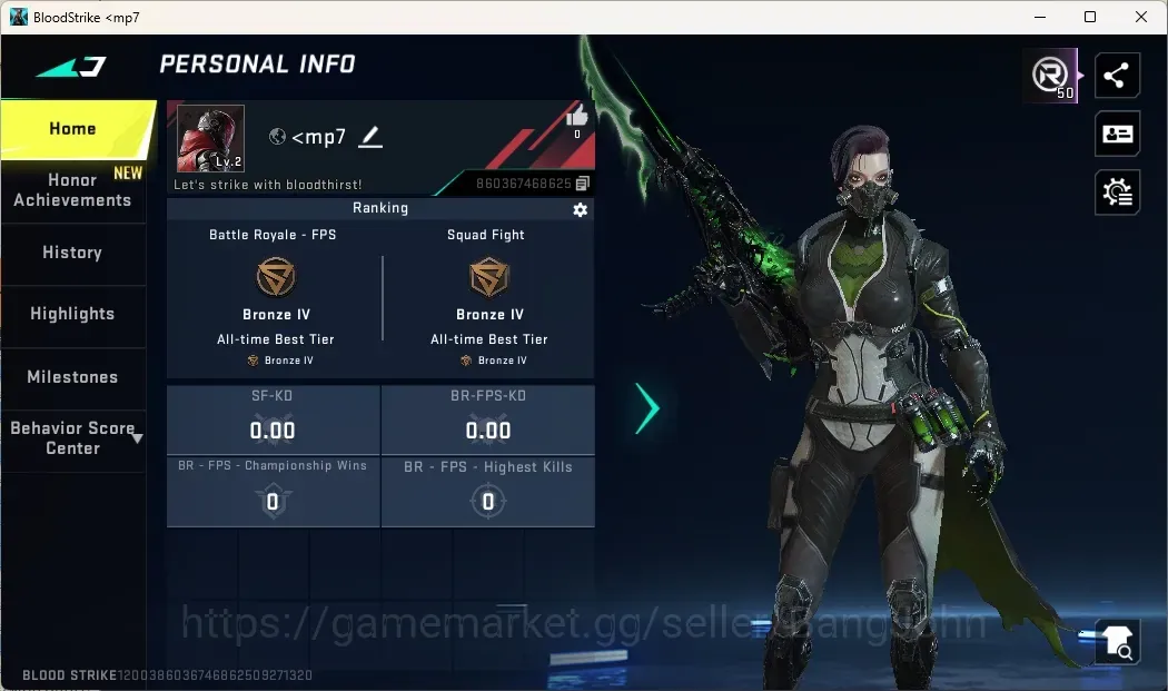 Blood Strike Accounts Others ASIA|Eternal Gun:MP7-Bruning|1 Ultra Gun:MCX-Meltdown|Check SS BS3604B 1