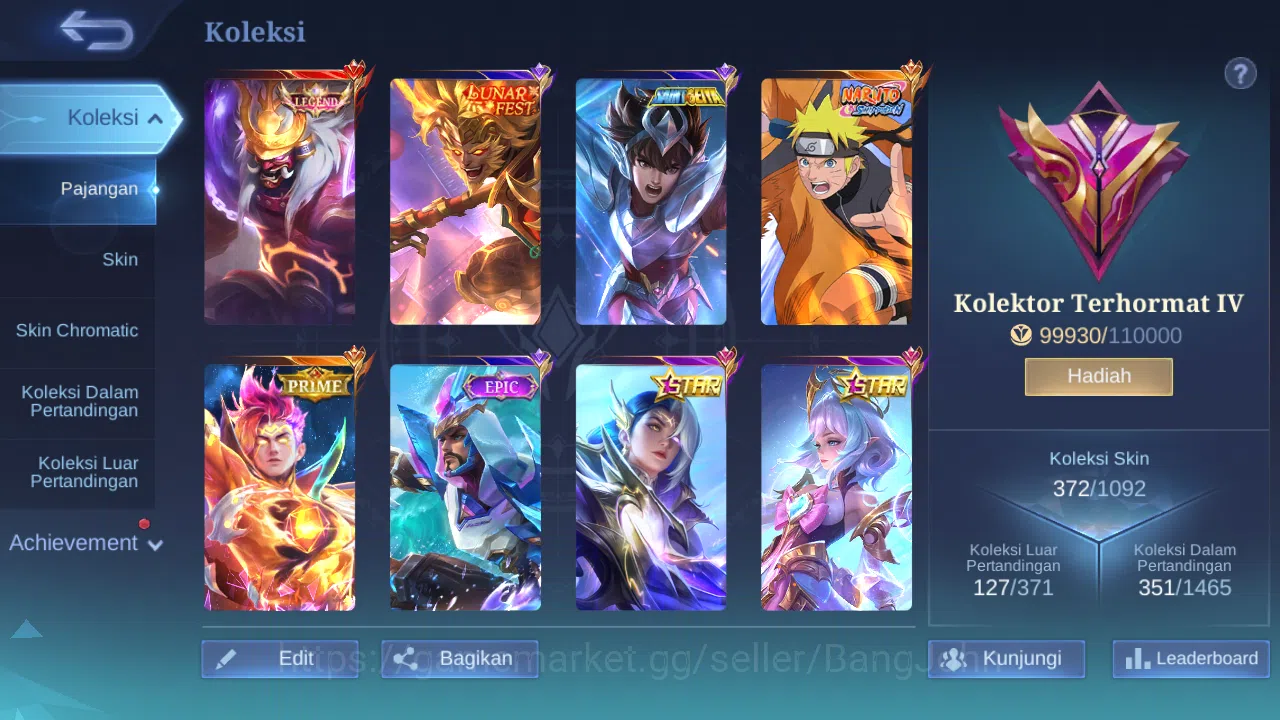 Mobile Legends: Bang Bang Accounts Hero 131 Skin 372 | Legend Franco | Prime Claude | image 3