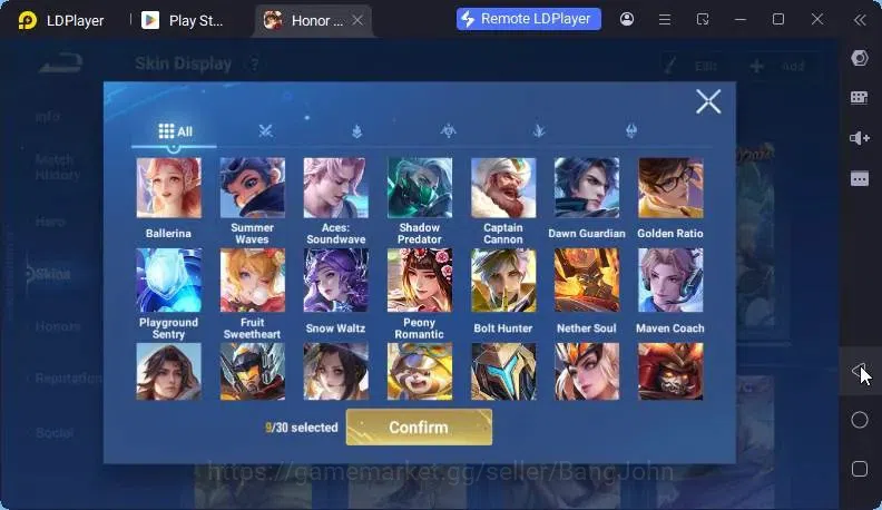 Honor of Kings Accounts Global Skin112 Hero166 |Legend Angela,ButterFly,Li image 4