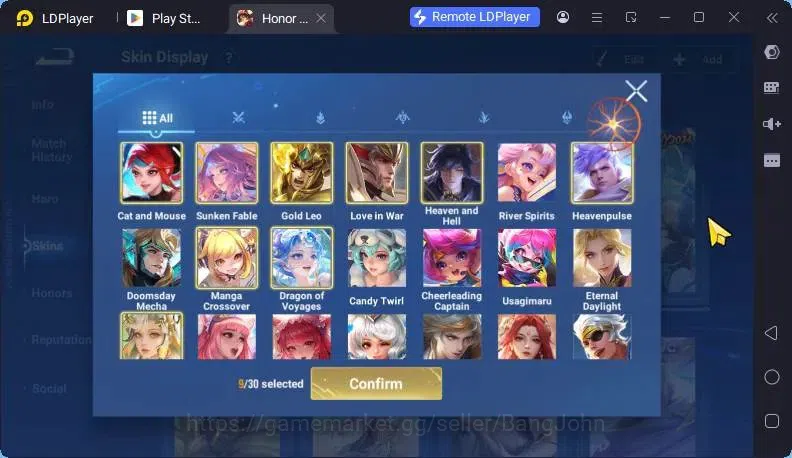 Honor of Kings Accounts Global Skin112 Hero166 |Legend Angela,ButterFly,Li image 5