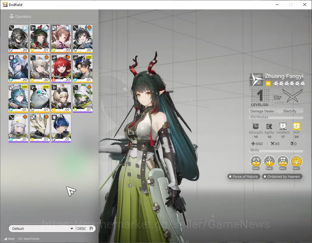 Arknights: Endfield Accounts ASIA|Lv2|2SSR(1Limited)+2(*6WP)|[Zhuang Fangyi],Ar image 2