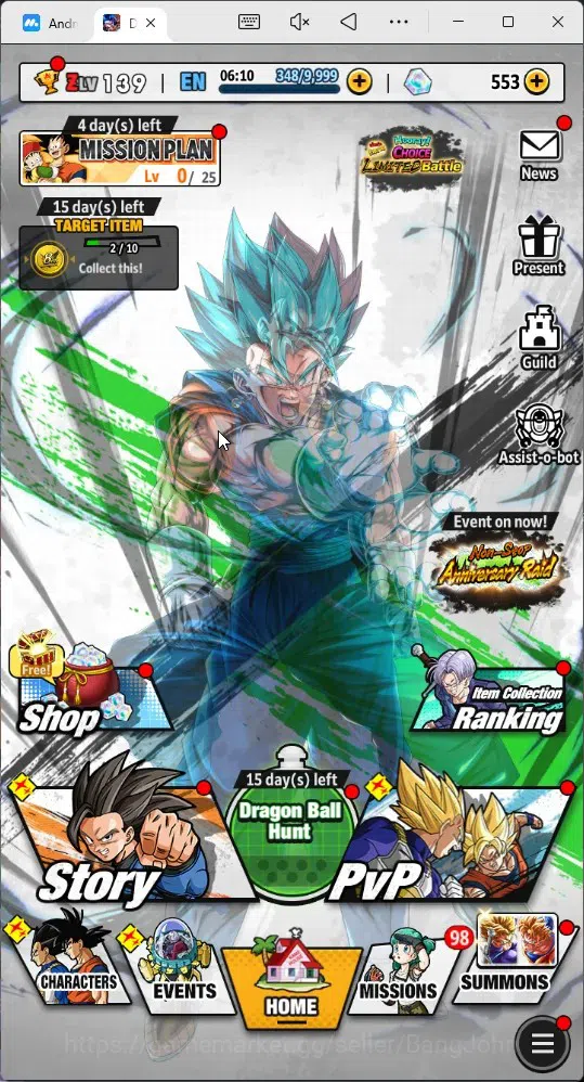 Dragon Ball Legends Accounts High-End Android | Lvl 139|8.8M Total Power|553 CC|1 LR|4 UL|LR FWK Piccolo|UL SS Goku,Omega 16