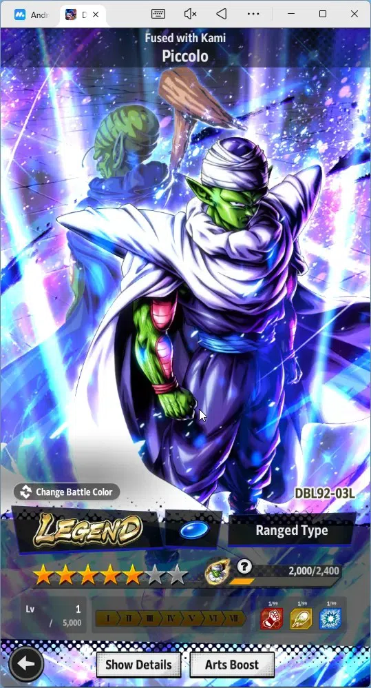 Dragon Ball Legends Accounts High-End Android | Lvl 139|8.8M Total Power|553 CC|1 LR|4 UL|LR FWK Piccolo|UL SS Goku,Omega 8